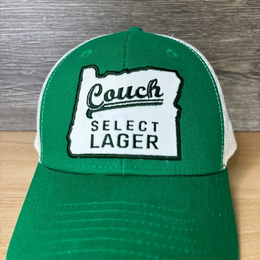 Couch Lager Hat Cap Snap‎ Back Green White Select Lager Adjustable